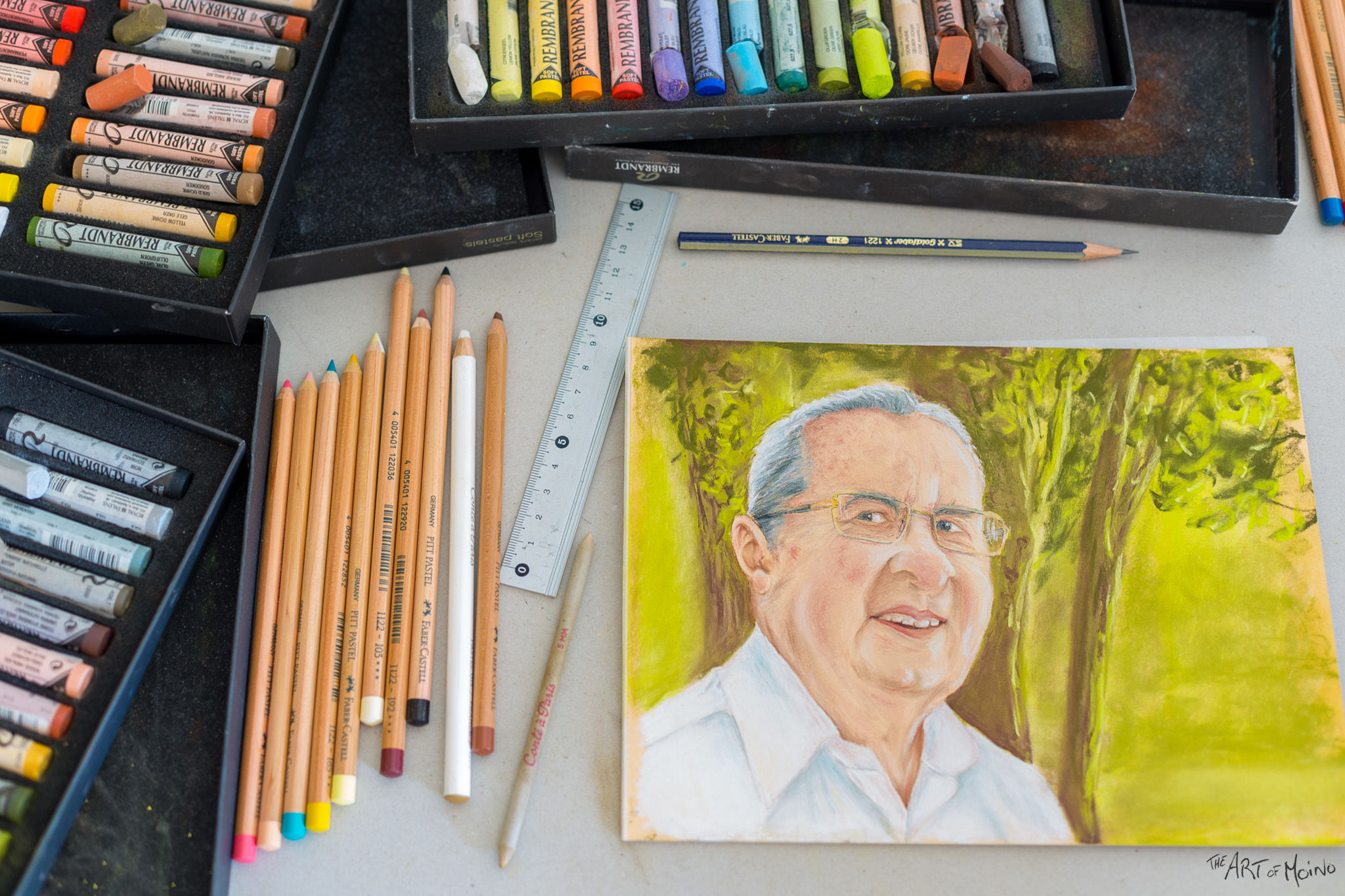 Premier portrait aux pastels