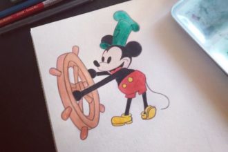 3ème dessin pour mon World ART DROP Day 2017 à Disneyland Paris