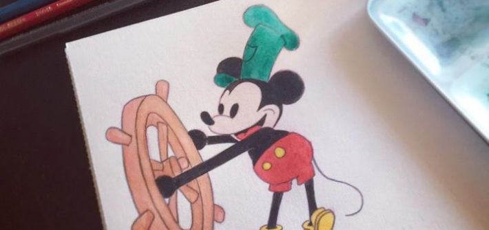 3ème dessin pour mon World ART DROP Day 2017 à Disneyland Paris