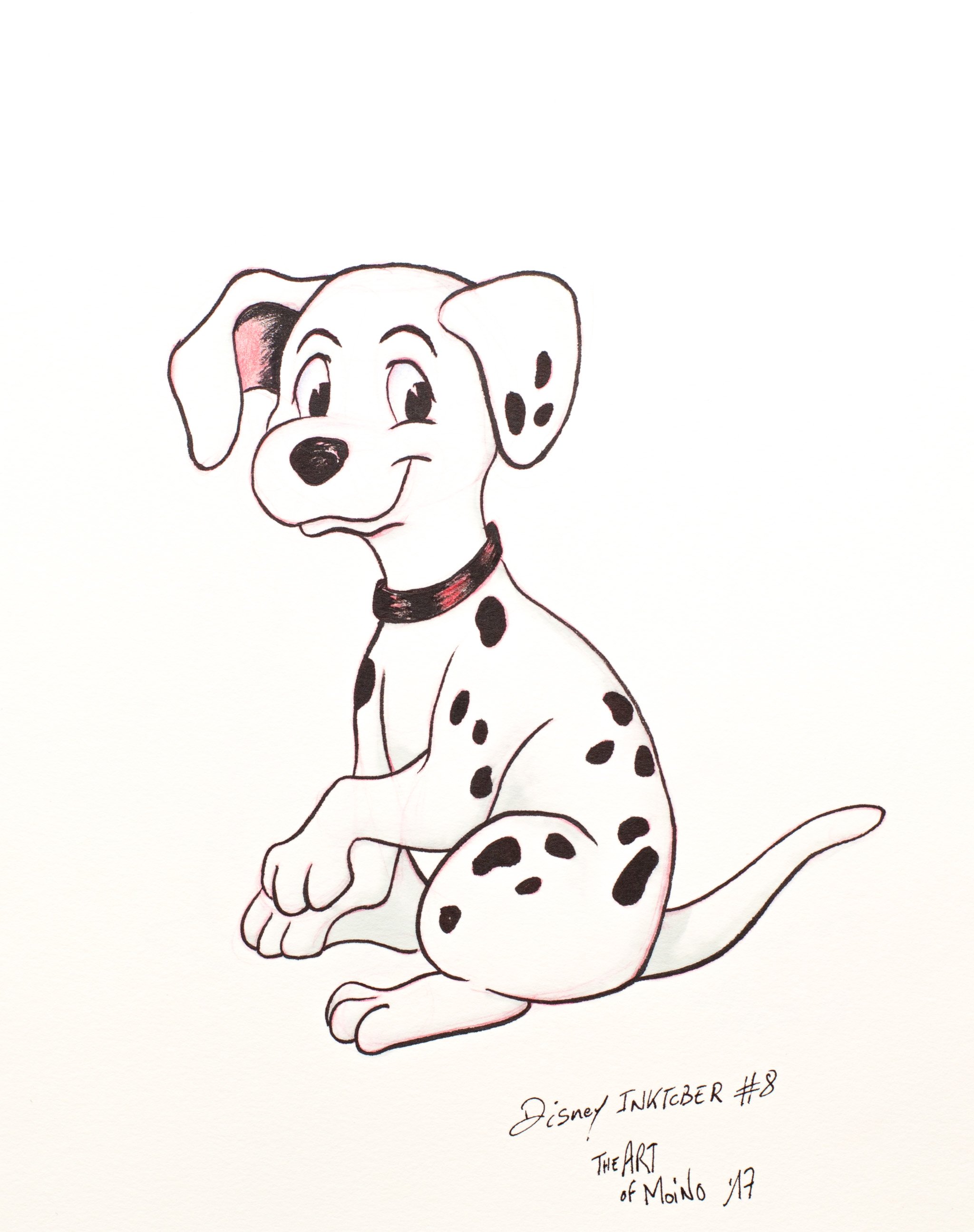 Disney Inktober 2017 8 Chiens Les 101 dalmatiens Art of Moino Illustration